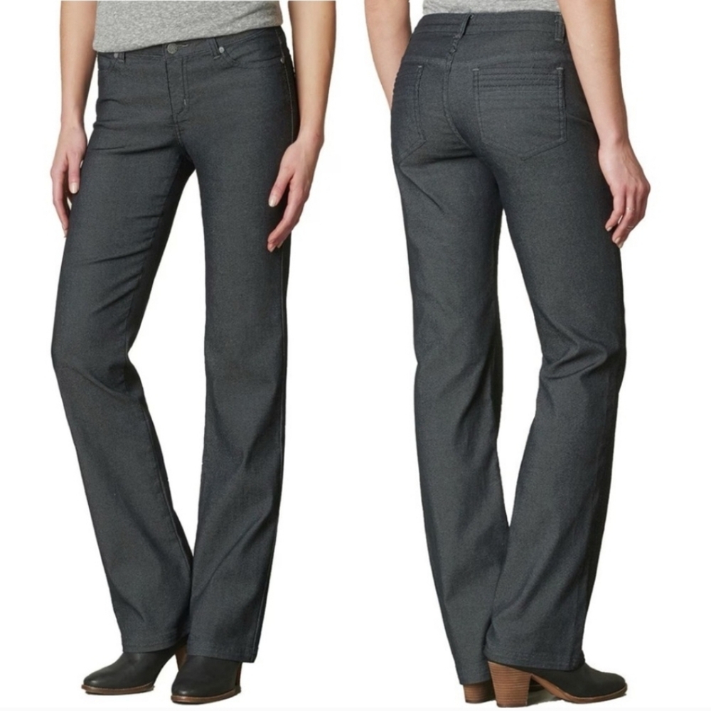 Prana Black Jada Jeans Mid Rise Boot Cut Organic Cotton Women's Size 6
